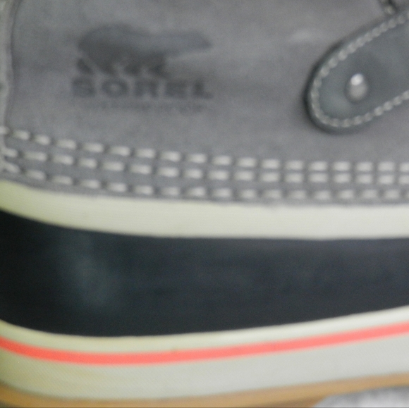 Sorel Joan of Arctic Boots Women's Size 7.5 Gray Pink Winter Knit Leather - Picture 2 of 9